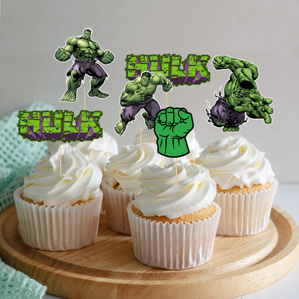 Hulk Superhero Cupcake Toppers 10 ct