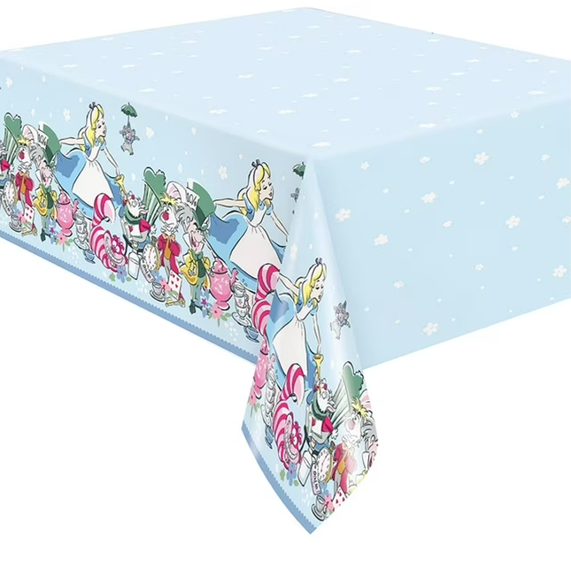 Alice in Wonderland Plastic Tablecover 54" X 84"