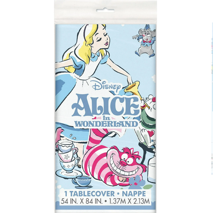 Alice in Wonderland Plastic Tablecover 54" X 84"