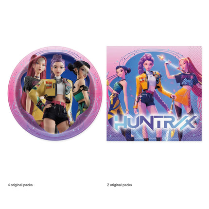 KPop Dessert Plates and Napkins Set for 32 Guests - original package contents
