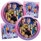 KPop Dessert Plates and Napkins Set for 32 Guests - coordinated party set