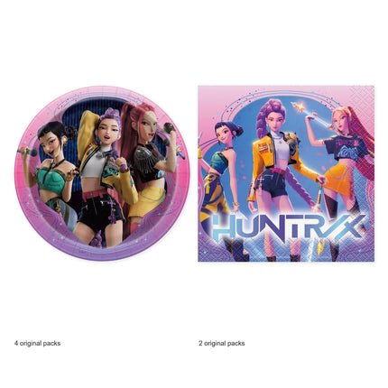 KPop Dinner Plates and Napkins Set for 32 Guests - original package contents