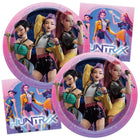 KPop Dinner Plates and Napkins Set for 32 Guests - coordinated party set