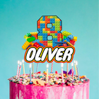 Lego Building Blocks Custom CardStock Cake Topper 7