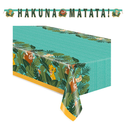 The Lion King Banner and Tablecloth Decoration Set - set overview
