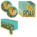 The Lion King Plates, Napkins and Tablecloth Set for 16 Guests - set overview
