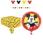 Mickey Mouse Banner, Tablecloth and Foil Balloon Set - set overview