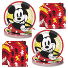 Mickey Mouse Dinner Plates and Napkins Set for 32 Guests - set overview