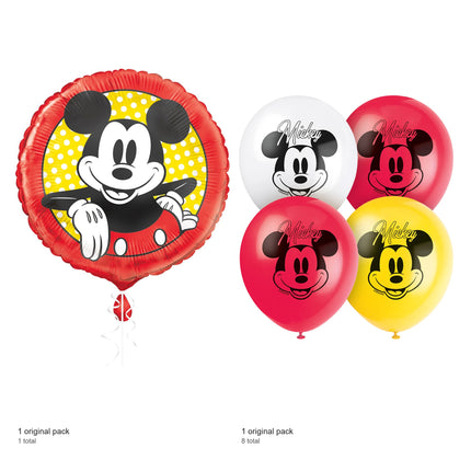 Mickey Mouse Foil and Latex Balloon Bundle - included packs and quantities