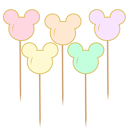 Mickey Magical Mouse Head Cupcake Toppers 10 ct