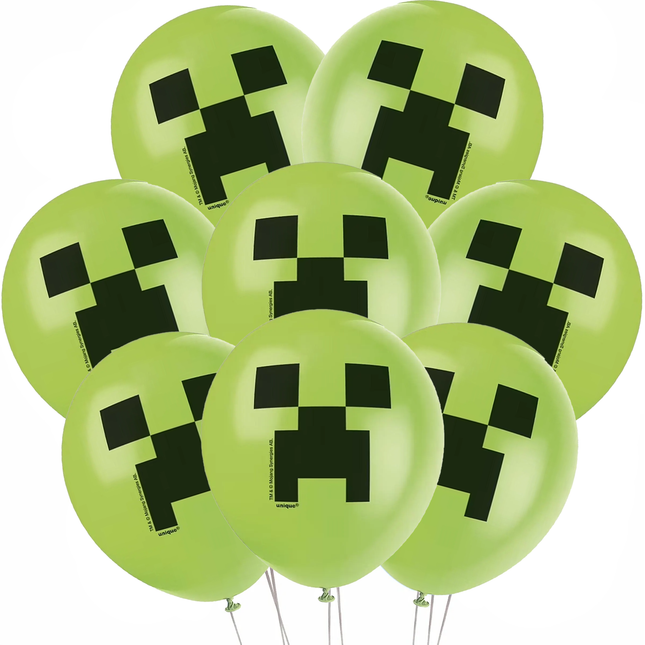 Minecraft® 12" Latex Balloons - 8 Pc.