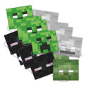 Minecraft Party Masks, 16 Count Bundle - coordinated party set