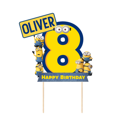 Minions CardStock Cake Topper 7"
