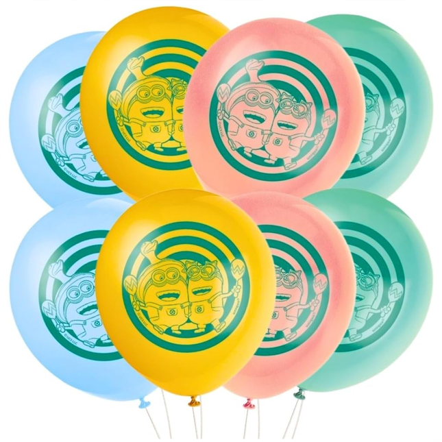 Minions Despicable Me Party Latex Balloons 12" 8 Pc.