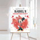 Minnie Mouse Pink Welcome Sign Matte Paper