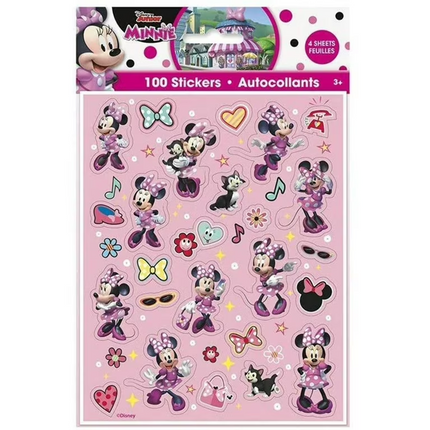 Minnie Mouse Stickers 4 Sheets 100 Pcs
