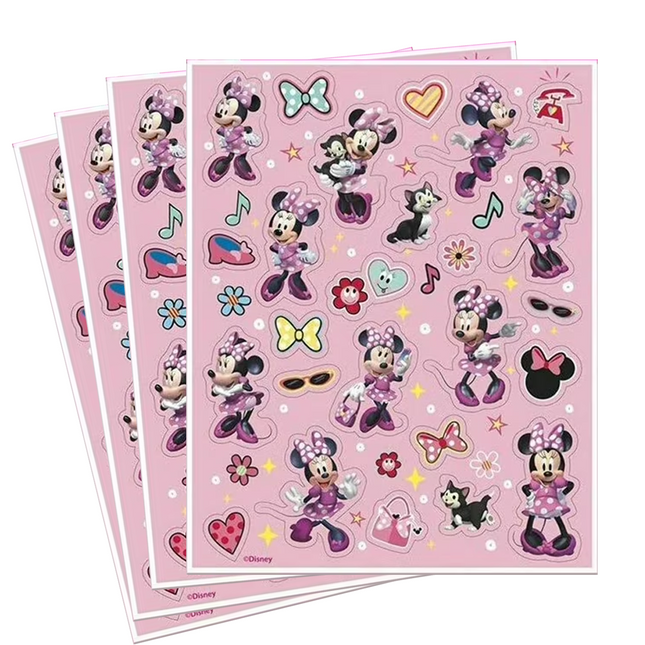 Minnie Mouse Stickers 4 Sheets 100 Pcs