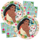 Moana Dessert Plates and Napkins Set for 32 Guests - coordinated party set