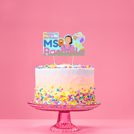 Ms. Rachel Custom CardStock Cake Topper 7"