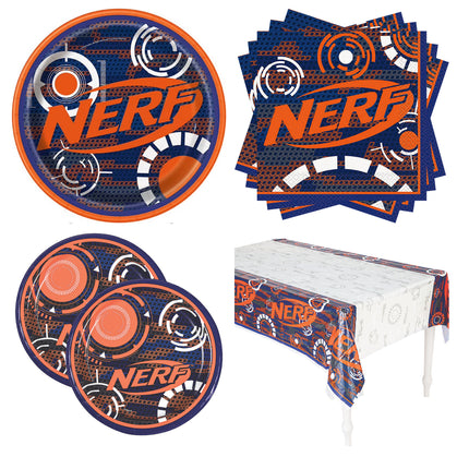 Nerf Coordinated Party Supplies Set for 16 Guests - set overview
