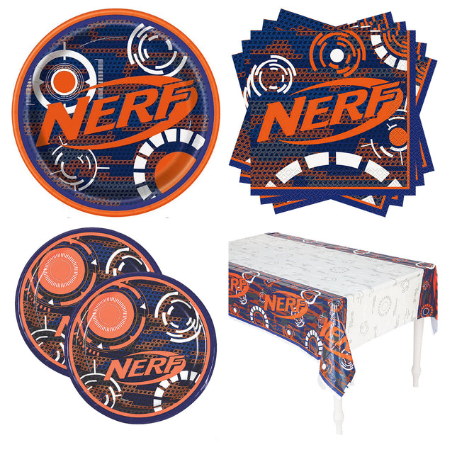 Nerf Coordinated Party Supplies Set for 16 Guests - set overview