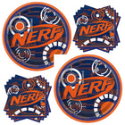 Nerf Dinner Plates and Napkins Set for 32 Guests - set overview