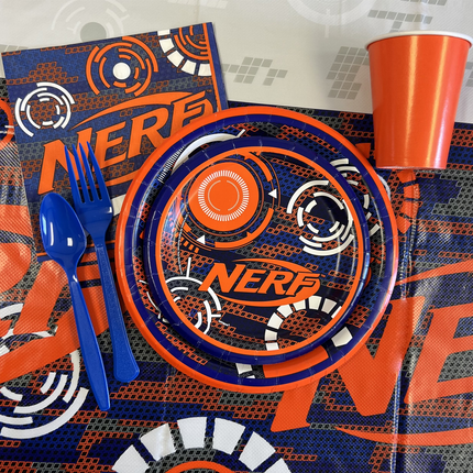 Nerf Birthday Plates 9 inches 8 Ct