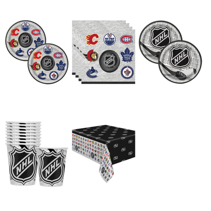 NHL Hockey Coordinated Party Supplies Set for 16 Guests - set overview