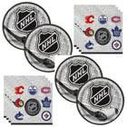 NHL Hockey Dessert Plates and Napkins Set for 32 Guests - set overview