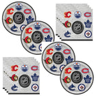 NHL Hockey Dinner Plates and Napkins Set for 32 Guests - set overview