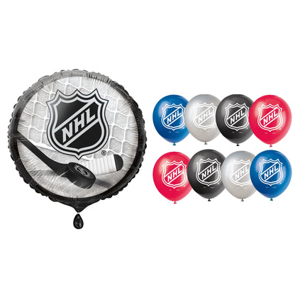 NHL Hockey Foil and Latex Balloon Bundle - set overview