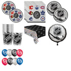 NHL Hockey Party Supplies, Foil and Latex Balloons Set for 16 Guests - set overview