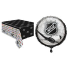 NHL Hockey Tablecloth and Foil Balloon Set - set overview