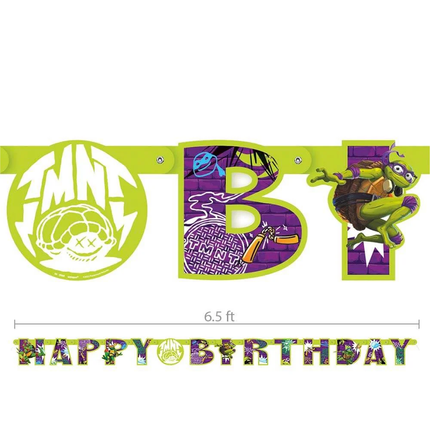 Ninja Turtles Jointed Happy Birthday Banner 6.5 ft
