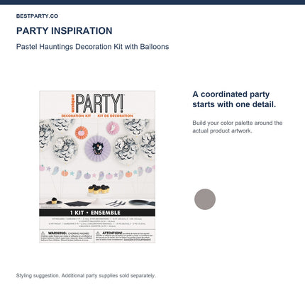 Pastel Hauntings Decoration Kit with Balloons — color coordination idea
