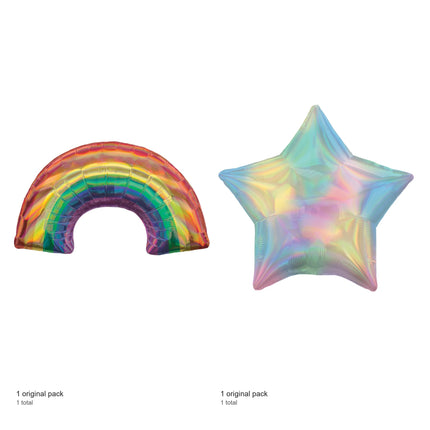 Pastel Rainbow Balloon Duo Set - included packs and quantities