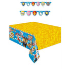 Paw Patrol Birthday Banner and Tablecloth Set - coordinated party set