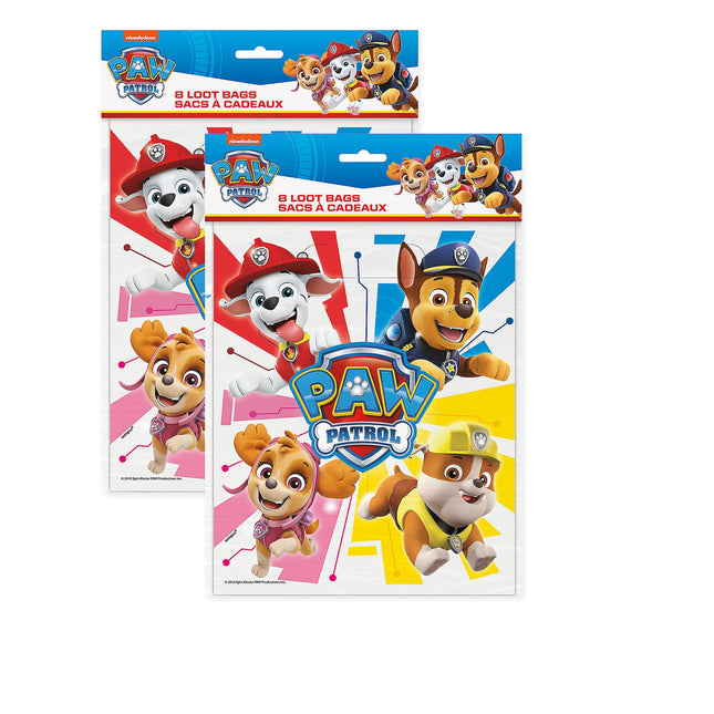 Paw Patrol Party Favor Bags, 16 Count Bundle - coordinated party set