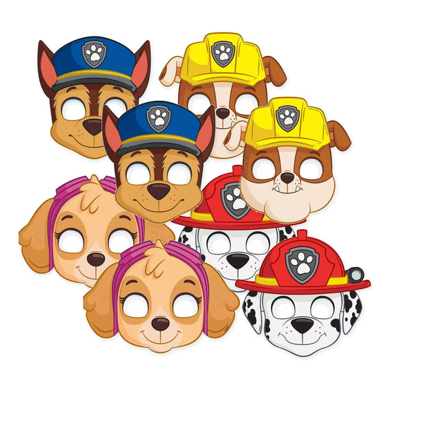 Paw Patrol Party Masks, 16 Count Bundle - coordinated party set