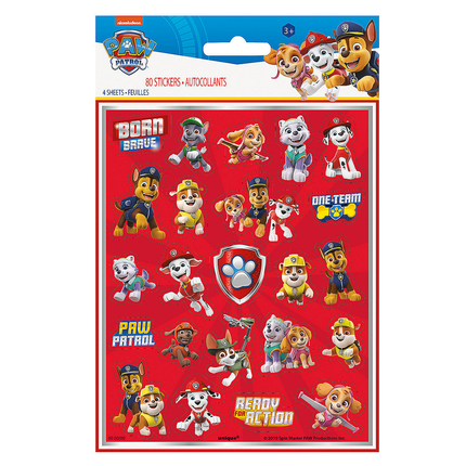 Paw Patrol 4 Sticker Sheets 80 Stickers