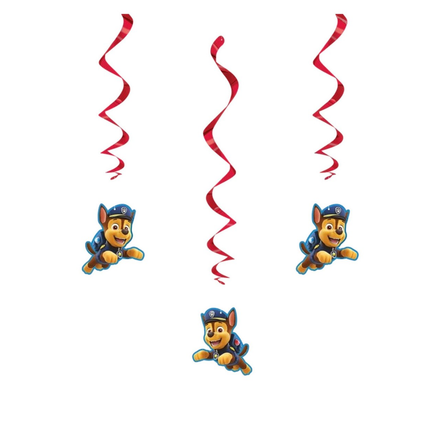 Paw Patrol Hanging Swirl Decorations 26" 3 pcs