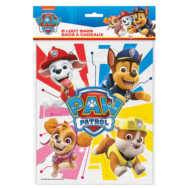 Paw Patrol Loot Bags 8 ct