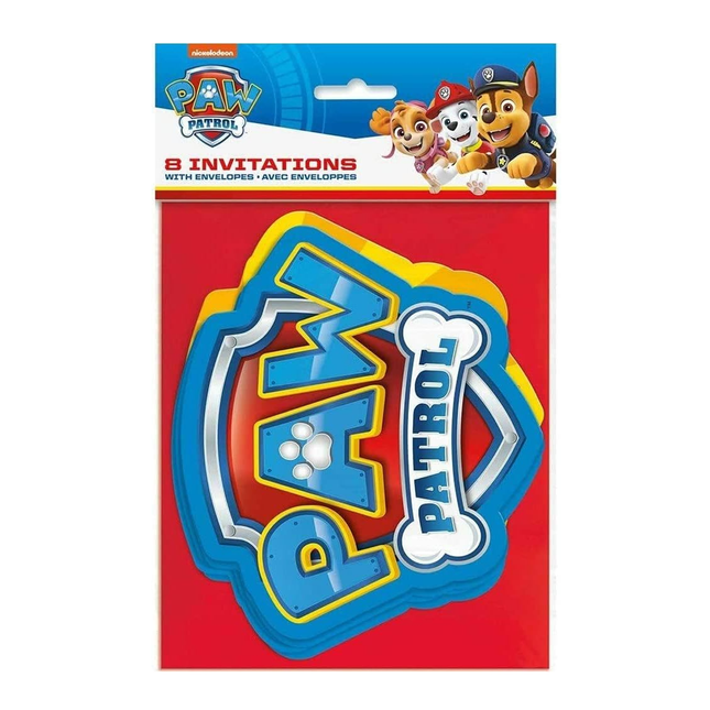 Paw Patrol Birthday Invitations 8 ct