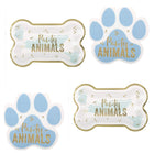 Pawty Animals Dog Shaped Plates and Napkins Set for 32 Guests - set overview