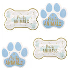 Pawty Animals Dog Shaped Plates and Napkins Set for 16 Guests - set overview