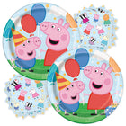 Peppa Pig Dinner Plates and Napkins Set for 16 Guests - coordinated party set