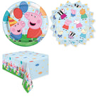Peppa Pig Plates, Napkins and Tablecloth Set for 16 Guests - coordinated party set