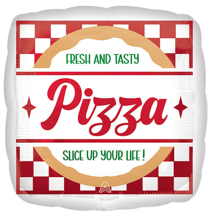 Pizza Party Foil Balloon 17" – Square Pizza Birthday Decoration