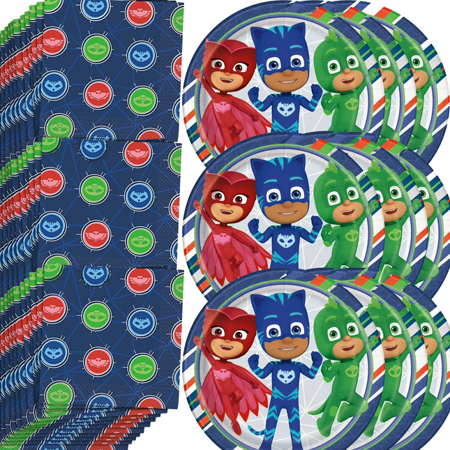PJ Masks Plates and Napkins 