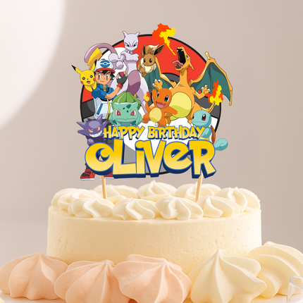 Pokemon Pikachu CardStock Cake Topper 7"